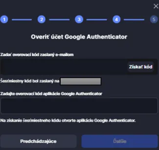 Overenie e-mailu a mobilnej aplikácie