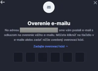 Overenie e-mailu
