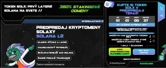 Predpredaj kryptomeny Solaxy