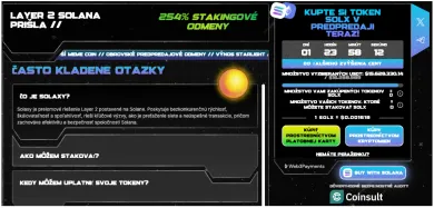 Predpredaj tokenov SOLX