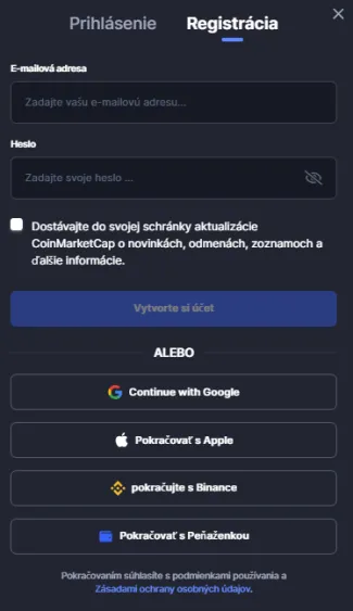 Vyplňte prihlasovacie údaje
