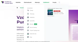 Vzdelávanie na Purple Trading