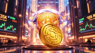 Bitcoin formuje diamantový vzor