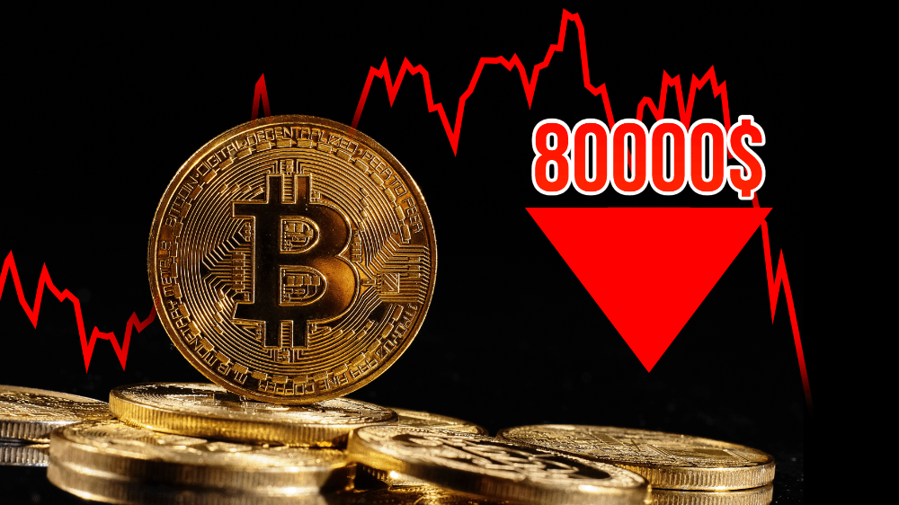 Bitcoin klesol pod 80 000 dolárov