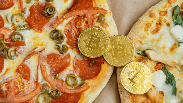 Nákup pizze za Bitcoin