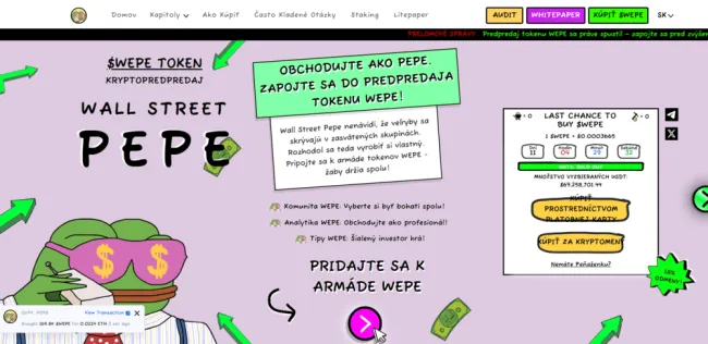 Nová kryptomena Wepe