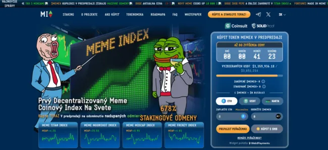 Predpredaj Memeindex pravé začal