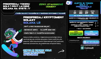 Predpredaj tokenov SOLX