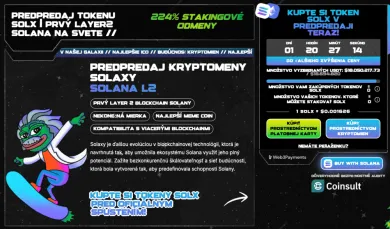 Predpredaj tokenov SOLX