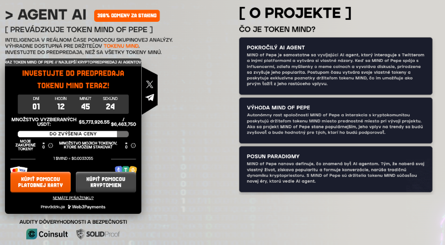 Predpredaj tokenov MIND