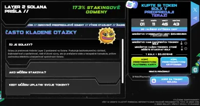 Predpredaj tokenov Solaxy