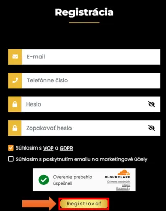 Prihlasovacie údaje