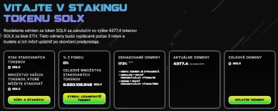 Staking tokenov Solaxy