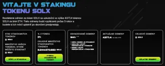 Stakingový program projektu Solaxy