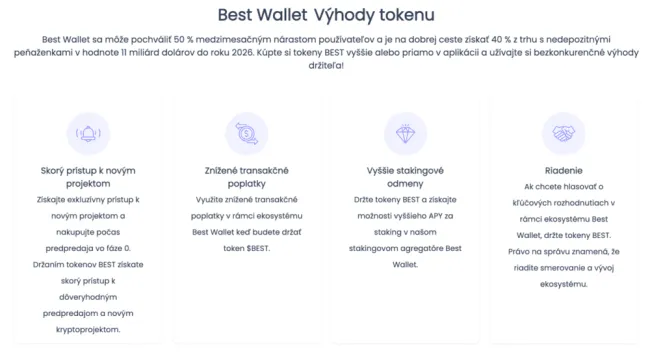 Výhody pre držiteľov natívnych tokenov