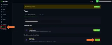 Zabezpečenie KvaPay účtu