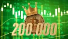 Bitcoin za 200 000 dolárov