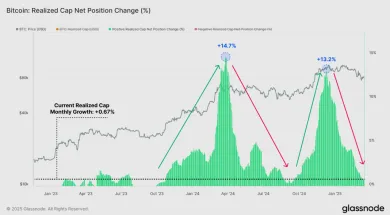 Čistá zmena realizovanej kapitalizácie