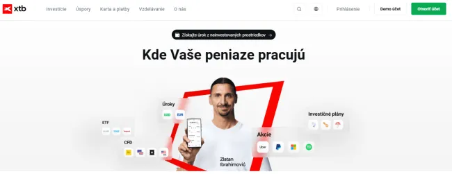 Domovská stránka XTB