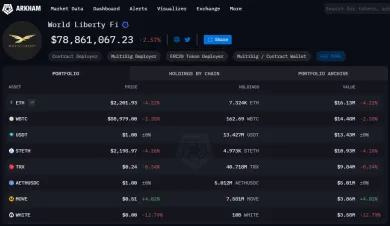Kryptomenové portfólio WLFI