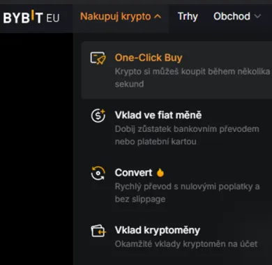 Možnosti nákupu Bitcoinu na Bybit EU