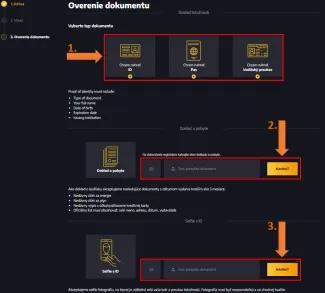 Overenie totožnosti na BITmarkets