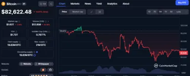 Prepad Bitcoinu za posledný mesiac