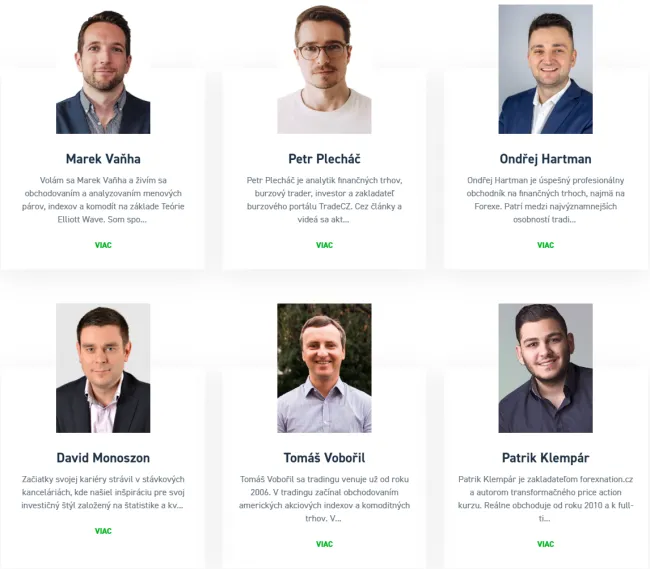 Rečníci na XTB konferencii