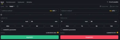 TWAP príkaz na Binance