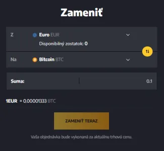 Výmena eur na Bitcoin