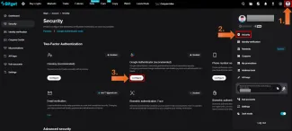 Bezpečnosť účtu na Bitget