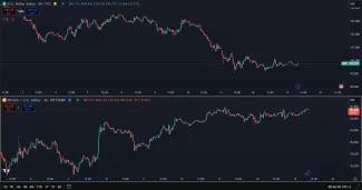 Bitcoin verzus dolárový index