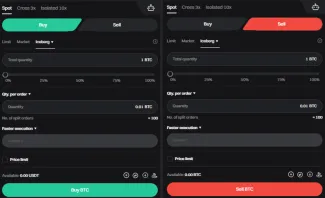 Iceberg príkaz na burze Bitget