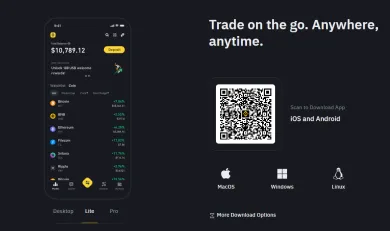 Mobilná aplikácia Binance