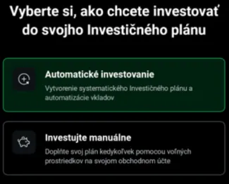 Možnosť automatického investovania na XTB