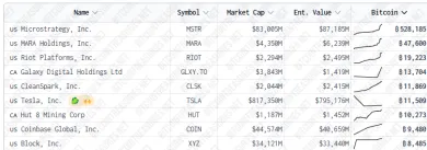Najväčší držitelia BTC