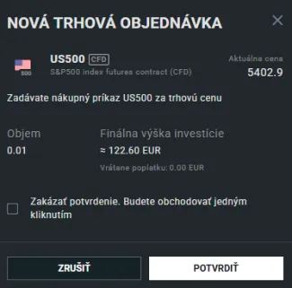 Nákup CFD na S&P500