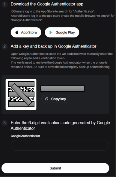 Nastavenie 2FA na Bitget