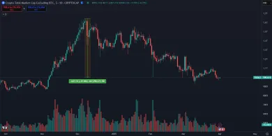 Pokles altcoinovej trhovej kapitalizácie