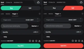 Trigger príkaz na burze Bitget