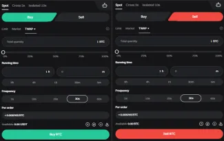 TWAP príkaz na burze Bitget