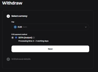 Výber peňazí na bankový účet