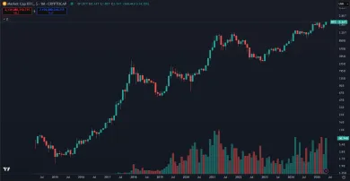 Rast trhovej kapitalizácie Bitcoinu