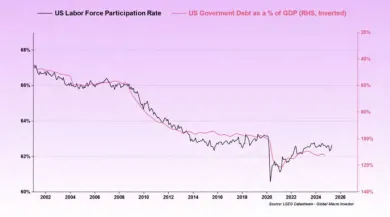Dlh USA v pomere k HDP