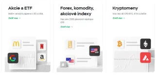 Dostupné aktíva na XTB