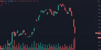 Tesla padá voľným pádom