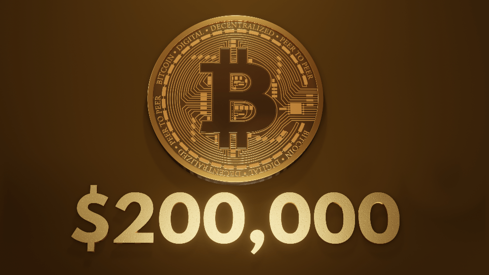 Bitcoin údajne môže stúpnuť na 200 000 dolárov