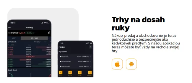 Mobilná aplikácia BITmarkets