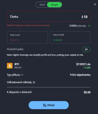 Obchodovanie Bitcoinu na Etoro