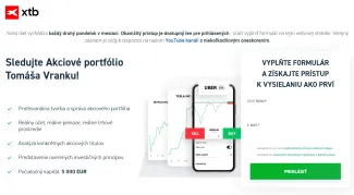 Sledujte akciové portfólio na XTB